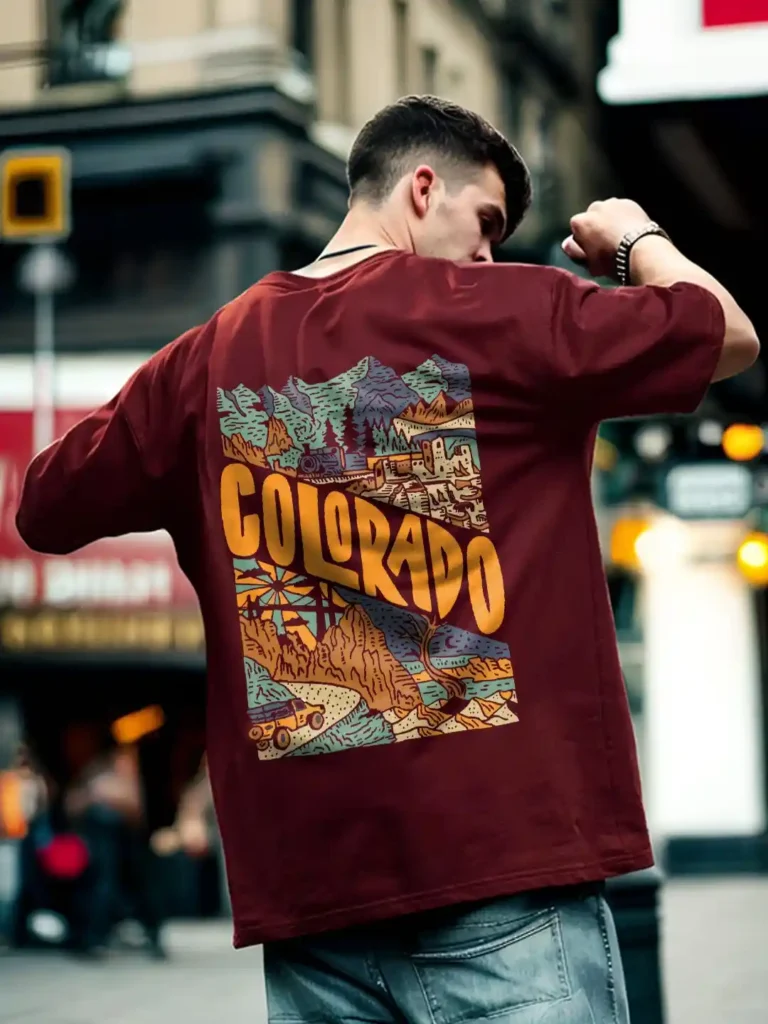 Oversized graphic tee styled with cargo pants for Gen Z fashion.